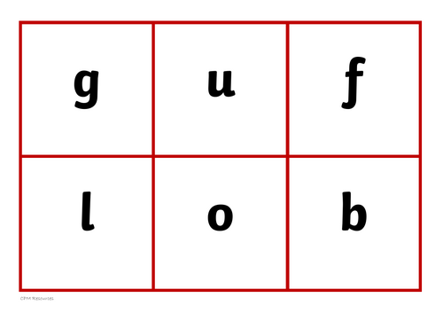 Phonics bingo cards - group 3 - goulfb