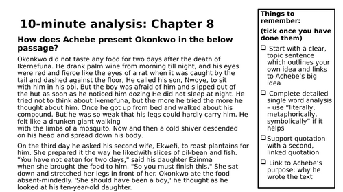 Things fall Apart: Chapter 8 10 Minute Analysis