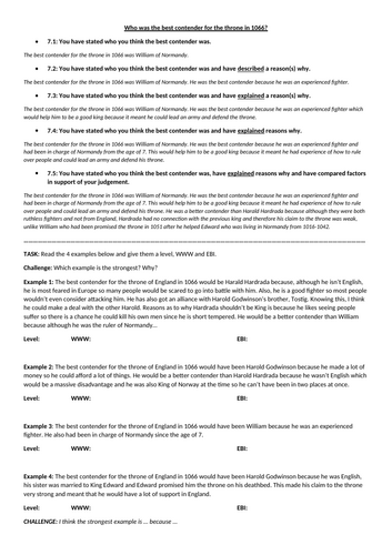 2. Who should be king - The Norman Conquest - KS3 History Lesson Plan