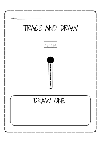 Trace and Draw: Numbers 1-9 Mastery