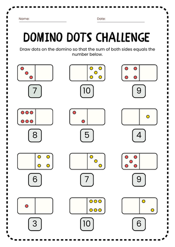 Domino Dots Challenge - Addition within 10