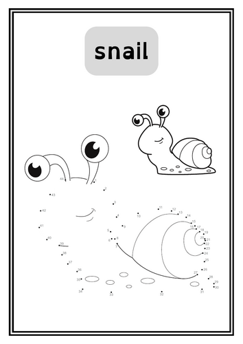 Numbers dot to dot - Insects and Animals Theme