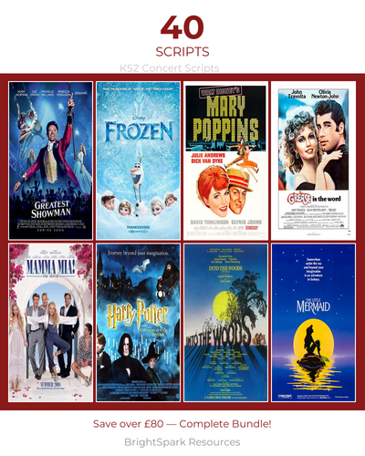 KS2 School Concert Scripts — Complete Bundle (40 Scripts)
