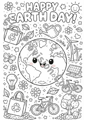 Earth day colouring sheets