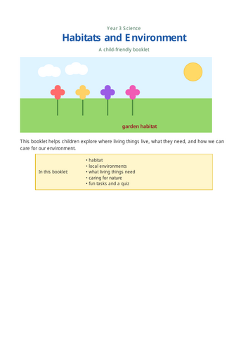 HABITAT AND ENVIRONMENT