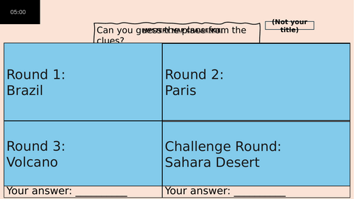 End of term ASSESMENT PowerPoint (geography)