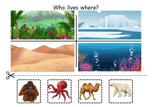 Who lives where cut and stick