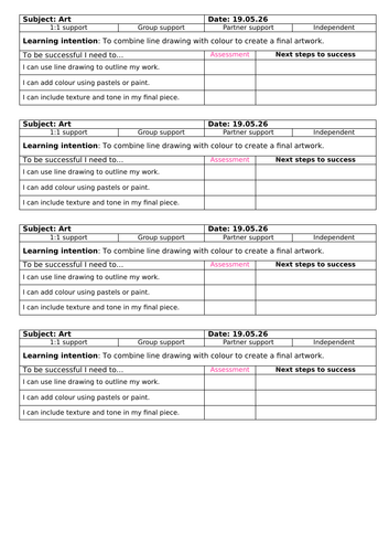 Year 2 Art - Mixed media lesson