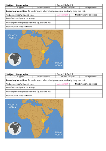 Year 2 Geography - Why are some places hot?