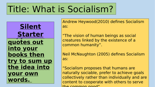 Politics - Ideology - Socialism