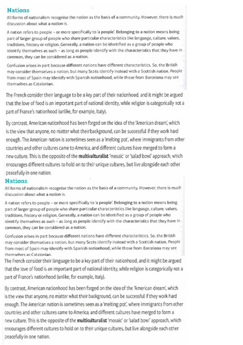 Politics - Nationalism