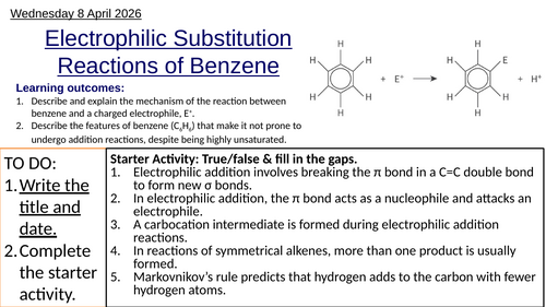 R3.4 Electrophilic Substitution Reactions of Benzene, HL (IBDP Chemistry)