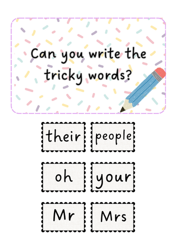 Phonics - Tricky Words
