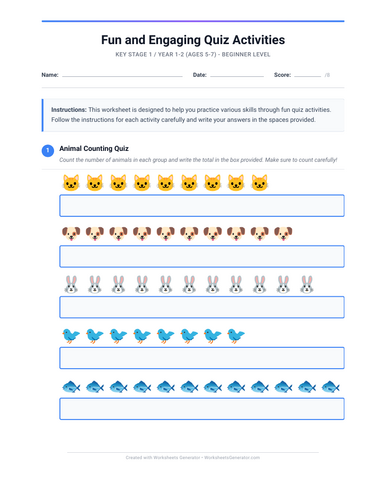 Title: KS1 & KS2 Vocabulary Quiz Pack (years)