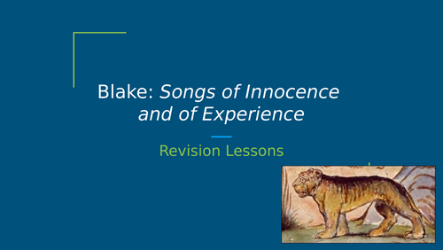 AQA A-Level English Literature B: Blake – Songs of Innocence and of Experience Revision Session