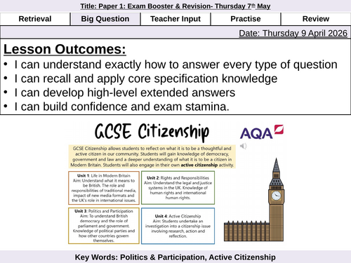 GCSE Citizenship Paper 1 Exam Booster