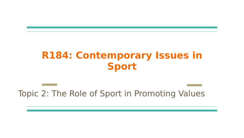 Sports Studies R184 Topic 2-Lesson Slides