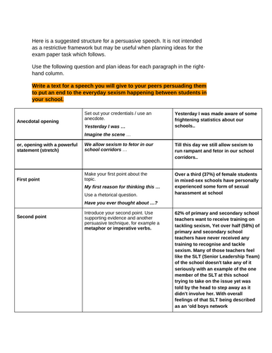 Edexcel English Language Paper 2 Transactional Writing Q8 practice ...