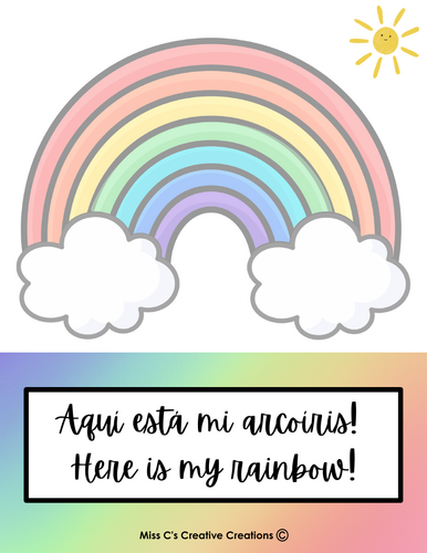 Spanish colours activity - Mi arcoíris (My rainbow)