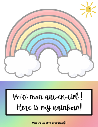 French colours activity - Mon arc-en-ciel (My rainbow)