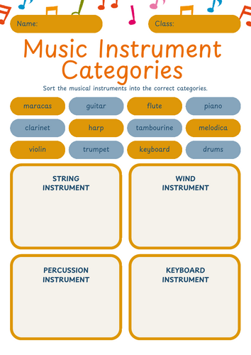 Music Instrument Catergories