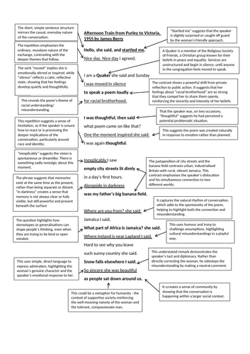 Annotated On An Afternoon Train from Purley to Victoria