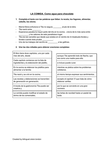 Como agua para chocolate