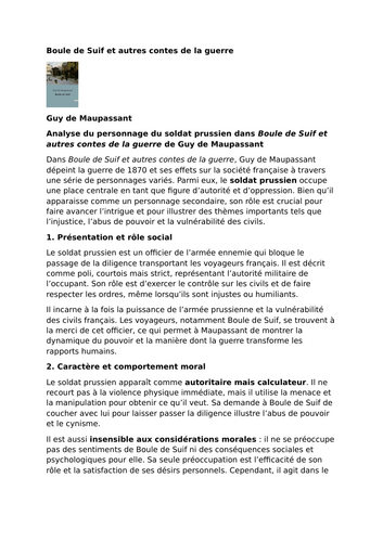 Boule de Suif et autres contes de la guerre - Guy de Maupassant - The Prussian Soldier