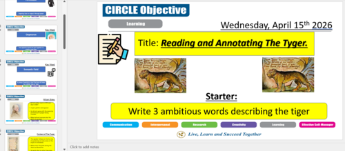 William Blake SoW - Year 8