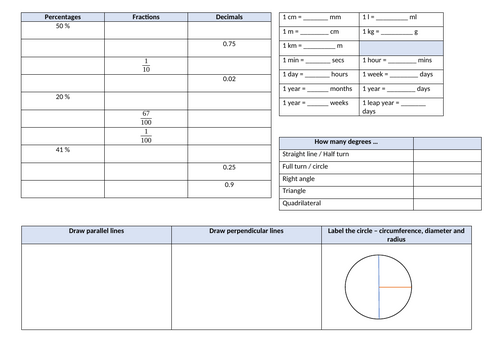 Year 6 maths starters