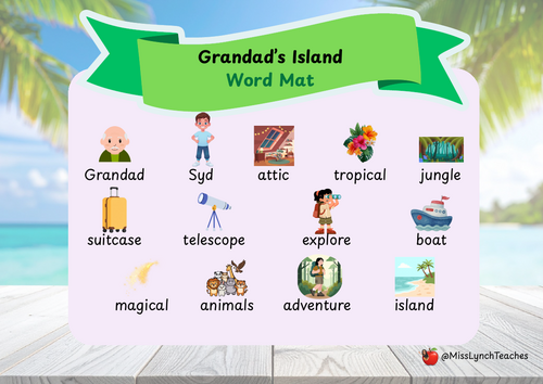 Grandad's Island Vocabulary Mat