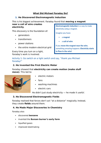 Giants of Science _A Study on Michael Faraday_Electromagnetism