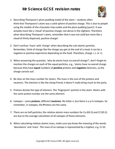 GCSE chemistry revision - The atom