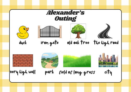 Alexander's outing word mat