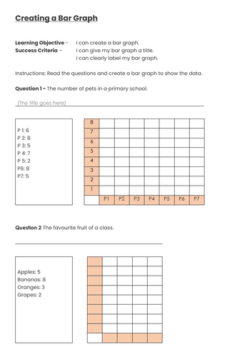 Bar Chart  Worksheet