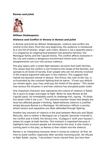 Romeo and Juliet – William Shakespeare – Violence and Conflict in Verona