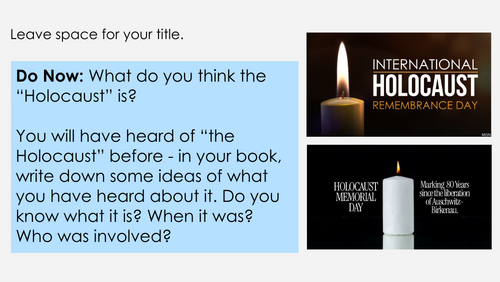 What Was the Holocaust? KS3/GCSE Lesson | Introduction & Enquiry-Based Learning