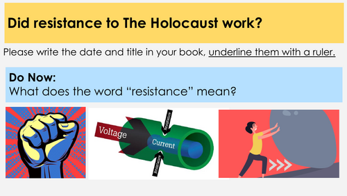 Did Resistance to the Holocaust Work? KS3 GCSE Lesson | Uprisings, Rescue & Case Studies
