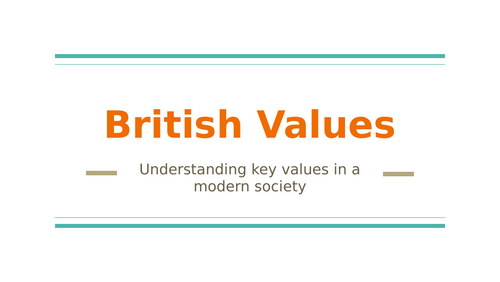 British Values Lesson PowerPoint | PSHE / Tutorial | FE & Secondary