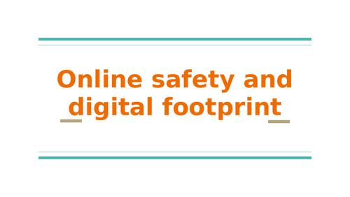 Online Safety & Digital Footprint Lesson PowerPoint | PSHE / Tutorial | FE & Secondary