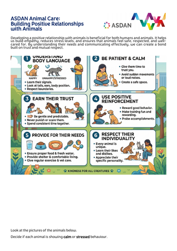 ASDAN Animal Care - Why build good relationships with animals?