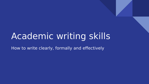 Academic Writing Skills Lesson PowerPoint | Study Skills | FE & Secondary