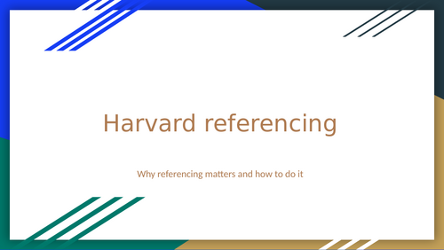 Harvard Referencing Lesson PowerPoint | Study Skills | FE & Secondary