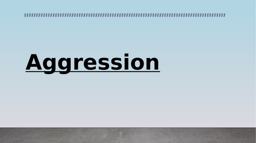 Sport Psychology - Aggression in Sport