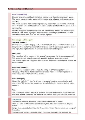 'Blessing' by Imtiaz Dharker