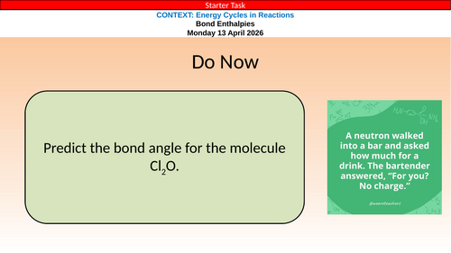 IB Chemistry (2025) R1.2 Energy Changes in Reactions