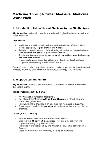 GCSE Medicine Revision Workbook