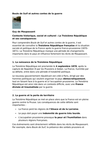 Boule de Suif et autres contes de la guerre – Guy de Maupassant - The Third Republic