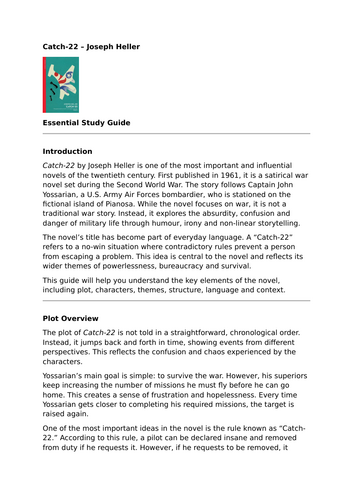 Catch-22 – Joseph Heller – Essential Study Guide