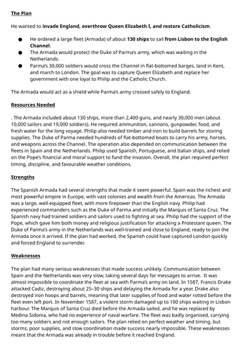 Spanish Armada 2 / AQA Elizabethan England / Historic Environment / Site Study